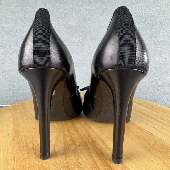 Pedro Garcia Gemma Black Leather High Heels W/Bow Women’s Size 39/ 9 US - Picture 4 of 9